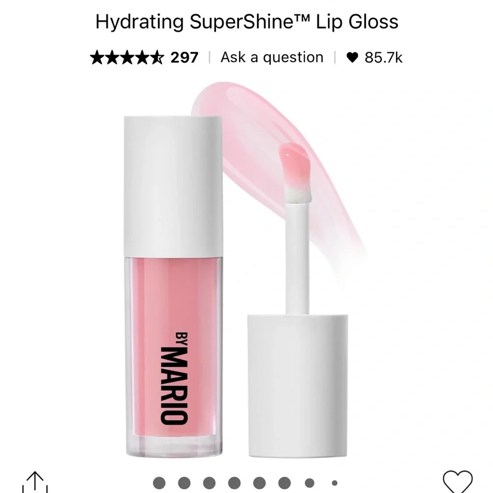 Makeup by Mario Pink Rosewater Hydrating Supershine Lip Gloss NWT